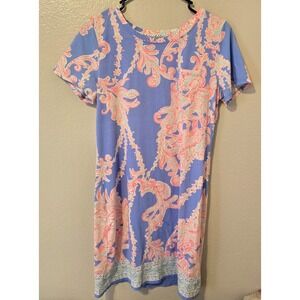 Lilly Pulitzer Women's Short Sleeve Declan Dress With Scoop Neck Size Medium